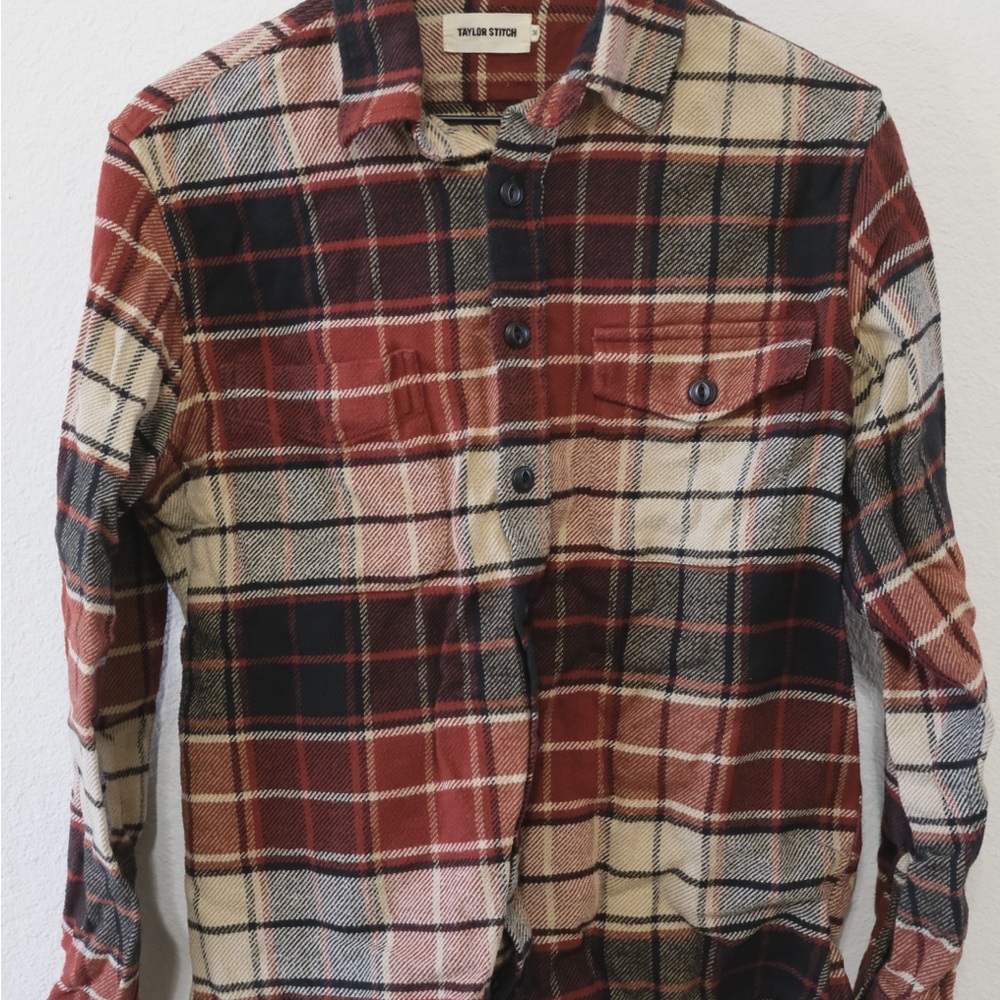 Taylor Stitch Crater Shirt - Rust Plaid